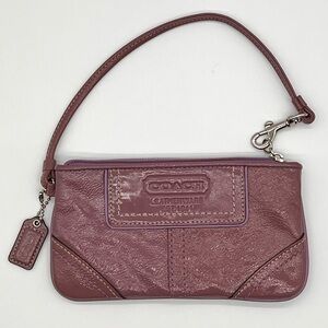 Vintage Coach Plum Patent Leather Wristlet Purple Y2K | EXCELLENT CONDITION